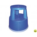 TABURETE Q-CONNECT RUEDAS RETRACTILES TRES RUEDAS -DOS NIVELES AZUL