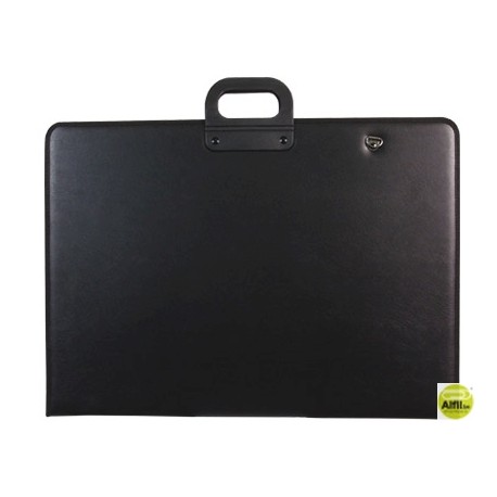 CARTERA PORTADOCUMENTOS Q-CONNECT NEGRA CON ASA CON CREMALLERA DIN A1 594X841 MM