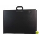 CARTERA PORTADOCUMENTOS Q-CONNECT NEGRA CON ASA CON CREMALLERA DIN A2 420X594 MM