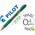 BOLIGRAFO PILOT G-2 VERDE TINTA GEL -RETRACTIL -SUJECION DE CAUCHO