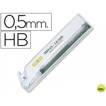 MINAS LIDERPAPEL GRAFITO 0.5 MM HB TUBO DE 12 MINAS