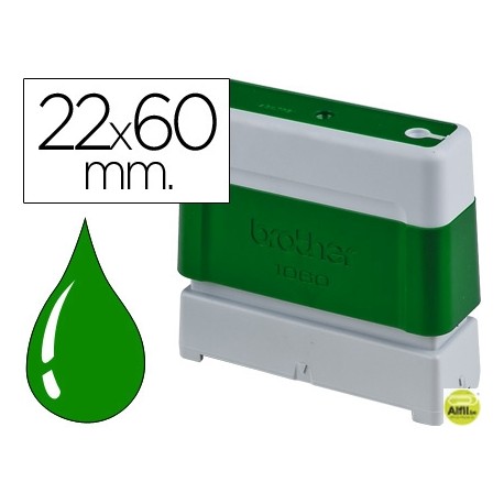 SELLO AUTOMATICO BROTHER 22 MM X 60 MM VERDE