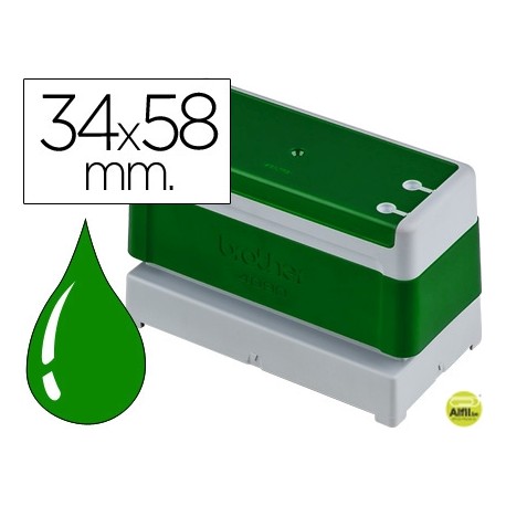 SELLO AUTOMATICO BROTHER 34 MM X 58 MM VERDE