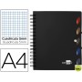 BLOC ESPIRAL LIDERPAPEL A4 MICRO EXECUTIVE TAPA POLIPROPILENO 100H 80G CUADRO 5MM 5 SEPARADORES CON