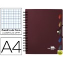 BLOC ESPIRAL LIDERPAPEL A4 MICRO EXECUTIVE TAPA POLIPROPILENO 100H 80G CUADRO 5MM 5 SEPARADORES CON