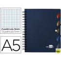 BLOC ESPIRAL LIDERPAPEL A5 MICRO EXECUTIVE TAPA POLIPROPILENO 100H 80G CUADRO 5MM 5 SEPARADORES CON