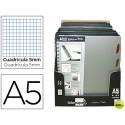 BLOC ESPIRAL LIDERPAPEL DIN-A5 EXECUTIVE CUADRO 5MM 100 HOJAS80 GR. 5 SEPARADORES PLASTICO-EXPOS.