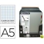BLOC ESPIRAL LIDERPAPEL DIN-A5 EXECUTIVE CUADRO 5MM 100 HOJAS80 GR. 5 SEPARADORES PLASTICO-EXPOS.