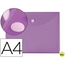 CARPETA DOSSIER LIDERPAPEL A4 CIERRE DE VELCRO VIOLETA