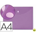 CARPETA DOSSIER LIDERPAPEL A4 CIERRE DE VELCRO VIOLETA