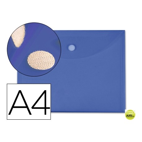 CARPETA DOSSIER LIDERPAPEL A4 CIERRE DE VELCRO AZUL