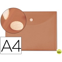 CARPETA DOSSIER LIDERPAPEL A4 CIERRE DE VELCRO NARANJA
