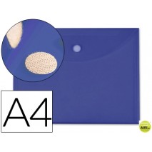 CARPETA DOSSIER LIDERPAPEL A4 CIERRE DE VELCRO AZUL OSCURO