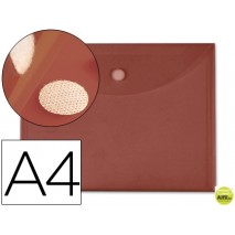CARPETA DOSSIER LIDERPAPEL A4 CIERRE DE VELCRO BURDEOS