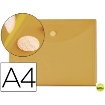 CARPETA DOSSIER LIDERPAPEL A4 CIERRE DE VELCRO AMARILLA