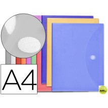 CARPETA DOSSIER LIDERPAPEL A4 CIERRE DE VELCRO COLORES SURTIDOS PACK 10+2 GRATIS