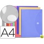CARPETA DOSSIER LIDERPAPEL A4 CIERRE DE VELCRO COLORES SURTIDOS PACK 10+2 GRATIS