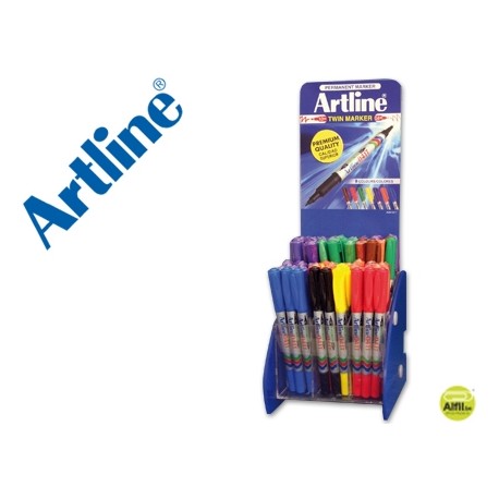 ROTULADOR ARTLINE MARCADOR PERMANENTE EK-041T -DOBLE PUNTA 0.4 Y 1.0 MM -EXPOSITOR DE 72 UNIDADES ST