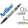 ROTULADOR ARTLINE MARCADOR PERMANENTE EK-041T NEGRO -DOBLE PUNTA 0.4 Y 1.0 MM