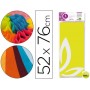 PAPEL SEDA LIDERPAPEL 52X76CM 18G/M2 BOLSA DE 5 HOJAS AMARILLO
