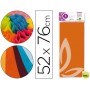 PAPEL SEDA LIDERPAPEL 52X76CM 18G/M2 BOLSA DE 5 HOJAS NARANJA