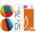PAPEL SEDA LIDERPAPEL 52X76CM 18G/M2 BOLSA DE 5 HOJAS NARANJA