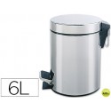 PAPELERA METALICA Q-CONNECT CON PEDAL CROMADA 32X21 CM CAPACIDAD 6 LITROS