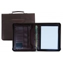 CARTERA PORTADOCUMENTOS MARRON 360X290 MM CON ASA 4 ANILLAS CREMALLERA -CON DEPARTAMENTOS INTERIORES