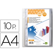 RECAMBIO FUNDA LIDERPAPEL INTERCAMBIABLES DIN A4 BOLSA DE 10 UNIDADES