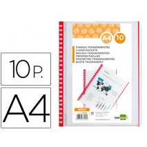 RECAMBIO FUNDA LIDERPAPEL INTERCAMBIABLES DIN A4 BOLSA DE 10 UNIDADES