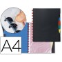 CARPETA LIDERPAPEL DIN A4 CON 20 FUNDAS Y 4 SEPARADORES FUNDAS INTERCAMBIABLES