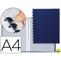 CARPETA LIDERPAPEL DIN A4 CON 20 FUNDAS INTERCAMBIABLES COLOR AZUL
