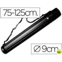 PORTAPLANOS PLASTICO LIDERPAPEL DIAMETRO 9 CM EXTENSIBLE HASTA 125 CM NEGRO