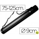 PORTAPLANOS PLASTICO LIDERPAPEL DIAMETRO 9 CM EXTENSIBLE HASTA 125 CM NEGRO