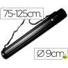 PORTAPLANOS PLASTICO LIDERPAPEL DIAMETRO 9 CM EXTENSIBLE HASTA 125 CM NEGRO