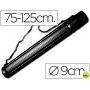 PORTAPLANOS PLASTICO LIDERPAPEL DIAMETRO 9 CM EXTENSIBLE HASTA 125 CM NEGRO