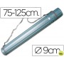 PORTAPLANOS PLASTICO LIDERPAPEL DIAMETRO 9 CM EXTENSIBLE HASTA 125 CM GRIS
