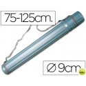 PORTAPLANOS PLASTICO LIDERPAPEL DIAMETRO 9 CM EXTENSIBLE HASTA 125 CM GRIS