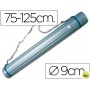 PORTAPLANOS PLASTICO LIDERPAPEL DIAMETRO 9 CM EXTENSIBLE HASTA 125 CM AZUL