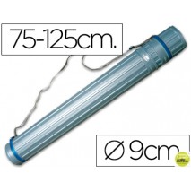 PORTAPLANOS PLASTICO LIDERPAPEL DIAMETRO 9 CM EXTENSIBLE HASTA 125 CM AZUL