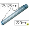PORTAPLANOS PLASTICO LIDERPAPEL DIAMETRO 9 CM EXTENSIBLE HASTA 125 CM AZUL
