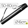 PORTAPLANOS PLASTICO LIDERPAPEL DIAMETRO 6 CM EXTENSIBLE HASTA 80 NEGRO