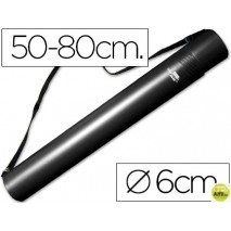 PORTAPLANOS PLASTICO LIDERPAPEL DIAMETRO 6 CM EXTENSIBLE HASTA 80 NEGRO