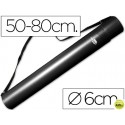 PORTAPLANOS PLASTICO LIDERPAPEL DIAMETRO 6 CM EXTENSIBLE HASTA 80 NEGRO