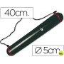 PORTAPLANOS PLASTICO LIDERPAPEL DIAMETRO 5 X 40 CM NO EXTENSIBLE NEGRO