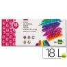 LAPICES CERA BLANDA LIDERPAPEL-CAJA DE 18 COLORES