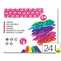 LAPICES CERA BLANDA LIDERPAPEL-CAJA DE 24 COLORES