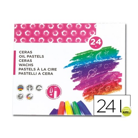 LAPICES CERA BLANDA LIDERPAPEL-CAJA DE 24 COLORES