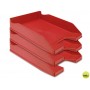 BANDEJA SOBREMESA PLASTICO Q-CONNECT ROJO OPACO