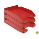 BANDEJA SOBREMESA PLASTICO Q-CONNECT ROJO OPACO